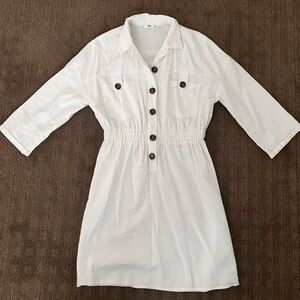 White Linen Dress